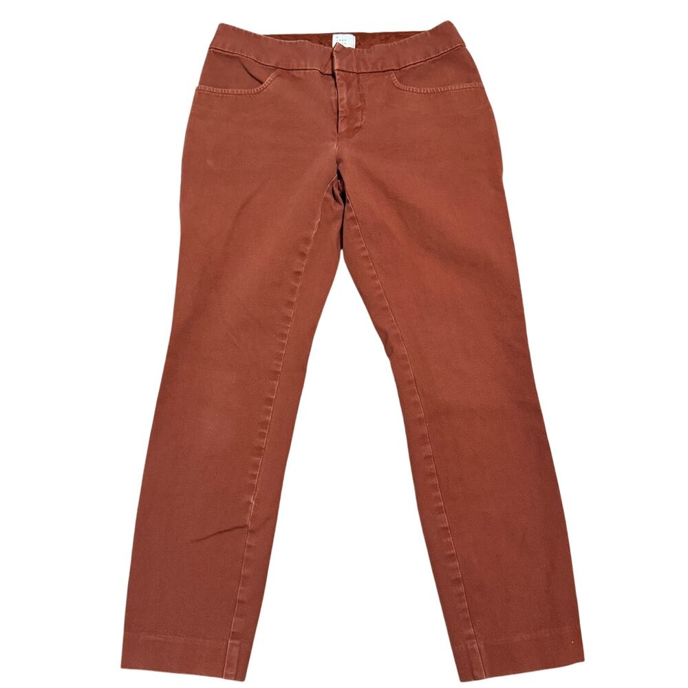A New Day Womens Size 2 Rust Terracotta Skinny Ankle Pants Stretch Slim Trousers
